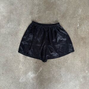 Victoria’s Secret Vintage Gold Label Satin Shorts Black Size Small Pajamas Sleep